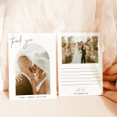 s結婚サンキューカード、Boho Arch Photo Thank You 招待状