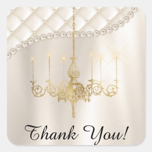 s結婚シャンデリア照明サテンアイボリーサンキューユナイテッド スクエアシール (正面)
