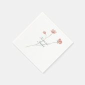 s結婚セージ水カラーフローラナプキン スタンダードカクテルナプキン (角)