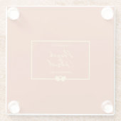 s結婚テラコッタ金ゴールドピラーキャンドル ガラスコースター (裏面)