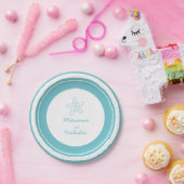 s結婚ヒトアクア白カスタム紙プレート ペーパープレート (パーティー)