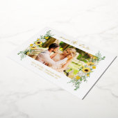 s結婚フォトサンフラワーズガーランドシック春 箔招待状 (回転した状態)