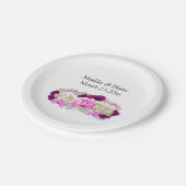 s結婚フローラバラプニー紙プレート ペーパープレート (アングル)