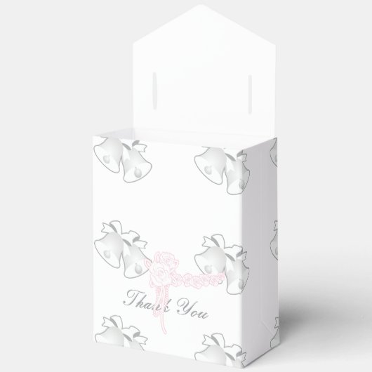 s結婚ベルズピンクフローラホワイトありがとう フェイバーボックス (見開き)