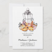 s結婚ランタン水彩秋招待状 招待状 (正面)