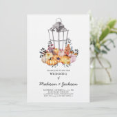 s結婚ランタン水彩秋招待状 招待状 (スタンド正面)