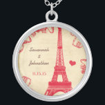 's結婚ヴィンテージエッフェルタワーアニバーサリーネックレス シルバープレートネックレス<br><div class="desc">のKeepsake Wedding Party Necklaces – 背景色を変更するには結婚クリックカスタマイズ - edit最後のツールを選択し、表示された色の1つを選択するか、カスタムのウェディング色のRGB 16進コードを入力します。</div>