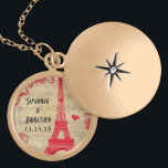 's結婚ヴィンテージエッフェルタワーアニバーサリーネックレス ロケットネックレス<br><div class="desc">のKeepsake Wedding Party Necklaces – 背景色を変更するには結婚クリックカスタマイズ - edit最後のツールを選択し、表示された色の1つを選択するか、カスタムのウェディング色のRGB 16進コードを入力します。</div>