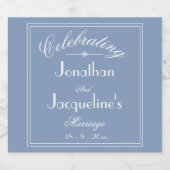 s結婚ヴィンテージシックパーソナライズされたダスティブルー ビールラベル (シングルラベル)