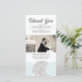 s結婚婚約アクアフラワーズありがとう写真 サンキューカード (スタンド正面)