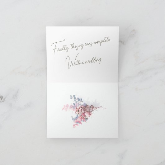 s結婚小、4インチx 5.6インチ折り曲げ招待状 招待状 (内部)