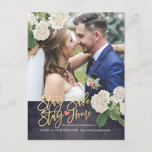 s結婚延滞ステイホームステイセーフアジサイ 案内ポストカード (正面)