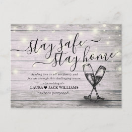 s結婚延滞ステイホームステイセーフシャンパン 案内ポストカード