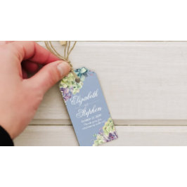 s結婚感謝ギフトラベル水色の多肉植物 ギフトタグ