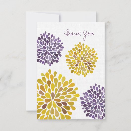 s結婚感謝ノートカードウォーター色ダリアス 招待状 (正面)