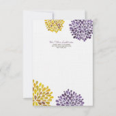 s結婚感謝ノートカードウォーター色ダリアス 招待状 (裏面)