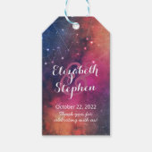 s結婚感謝銀河系星星星雲コンステレーション ギフトタグ (正面)