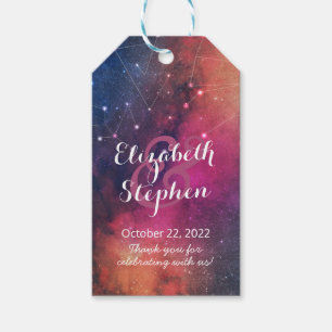 s結婚感謝銀河系星星星雲コンステレーション ギフトタグ