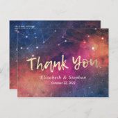 s結婚感謝銀河系星星星雲コンステレーション ポストカード (正面/裏面)