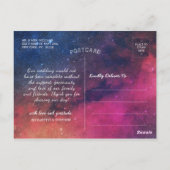 s結婚感謝銀河系星星星雲コンステレーション ポストカード (裏面)