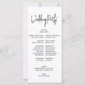 s結婚旅程パーティープログラム白黒Chic (裏面)