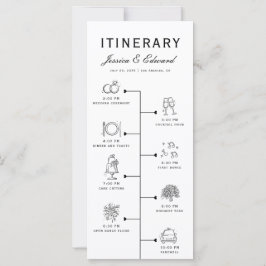 s結婚旅程パーティープログラム白黒Chic