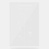 s結婚旅程パーティープログラム白黒Chic アクリルサイン (正面)