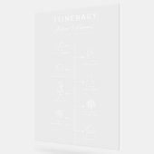 s結婚旅程パーティープログラム白黒Chic アクリルサイン (傾斜)