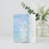 s結婚海灯台と帆船 招待状 (スタンド正面)