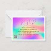 s結婚色数々の絞り染めモダンRSVP ノートカード (正面)