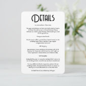 s結婚詳細Qrコードシンプルブラックシミニマルック エンクロージャーカード (スタンド正面)