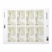 s結婚金ゴールドクリームパールフローラバラ ラベル (フルシート)