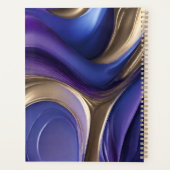 s結婚-プランナー-抽象芸術モダン – ブルーパープル金ゴールド- プランナー手帳 (裏面)