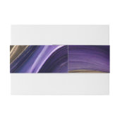 s結婚-抽象芸術モダンブルーパープルと金ゴールド- 招待状ベリーバンド (裏面例)