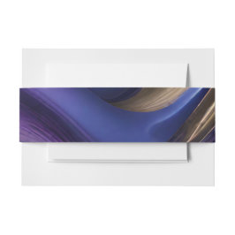 s結婚-抽象芸術モダンブルーパープルと金ゴールド- 招待状ベリーバンド