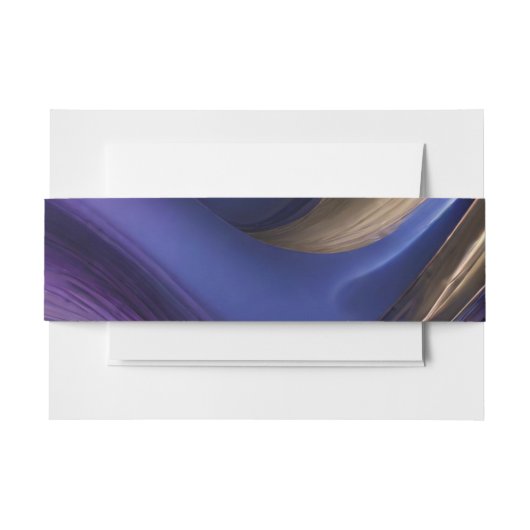 s結婚-抽象芸術モダンブルーパープルと金ゴールド- 招待状ベリーバンド (正面例)