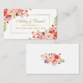 s結婚 Coral金ゴールドレジストリ挿入カード エンクロージャーカード (正面/裏面)