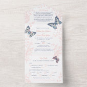 s結婚 coral chophs詳細&食事RSVP オールインワン招待状 (内側)