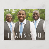 s結婚 Groomsmen花婿介添人写真ありがとう ポストカード (正面)