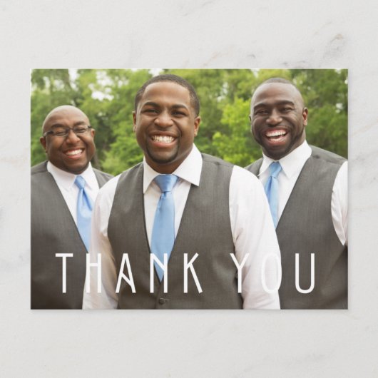 s結婚 Groomsmen花婿介添人写真ありがとう ポストカード (正面)