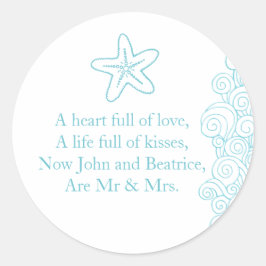 s結婚 seastar starfishビーチ波アクアシール ラウンドシール