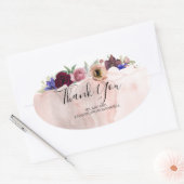 s結婚 Thank You -フローラヴィンテージ秋 楕円形シール (封筒)