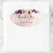 s結婚 Thank You -フローラヴィンテージ秋 楕円形シール (バッグ)