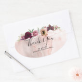 s結婚 Thank You -フローラヴィンテージ秋 楕円形シール (封筒)