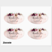 s結婚 Thank You -フローラヴィンテージ秋 楕円形シール (シート)