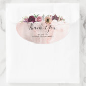 s結婚 Thank You -フローラヴィンテージ秋 楕円形シール (バッグ)