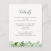 s結婚-Water色の緑と葉の詳細 エンクロージャーカード (正面)