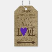 s結婚'Moreゲストビーフパープルハート ギフトタグ (正面)