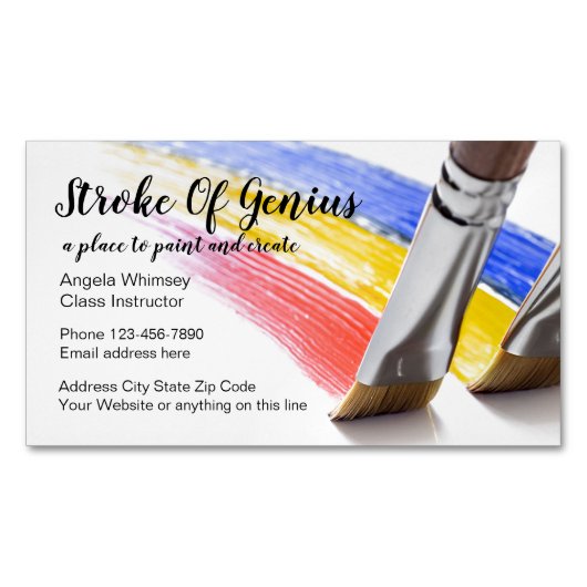 s絵を描 andCraftsクラストレンディー マグネット名刺 (正面)