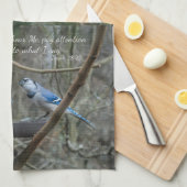 s聞 Blue Jays with verse from Isaiah キッチンタオル (四つ折り)